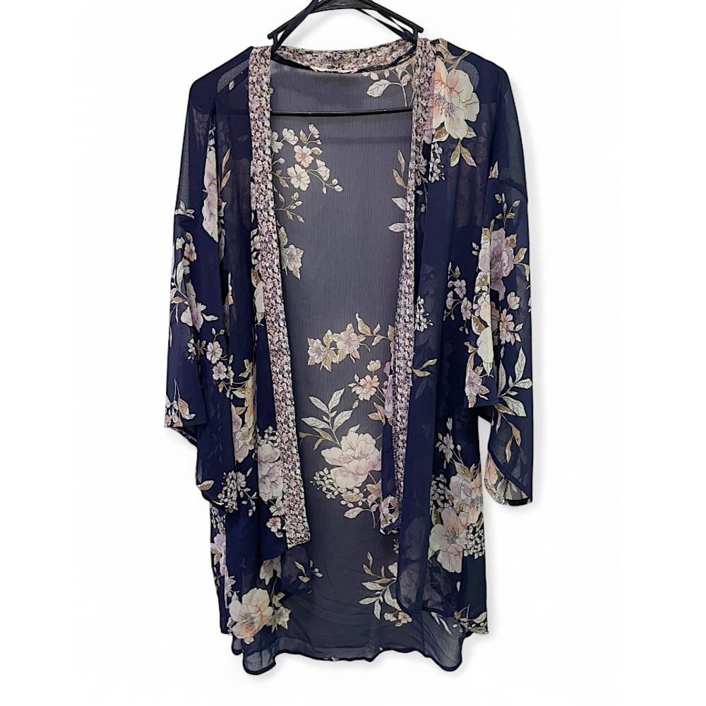 Band of Gypsies Purple Floral Kimono